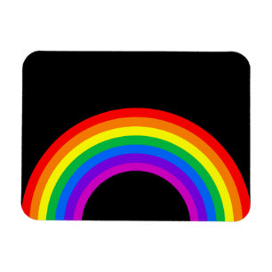 Regenboog op een zwarte achtergrond magneet
