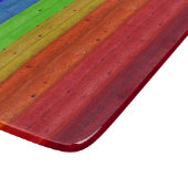 Regenboog op hout snijplank (Hoek)