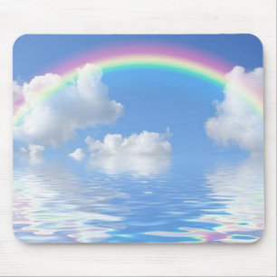Regenboog op watermousepad muismat