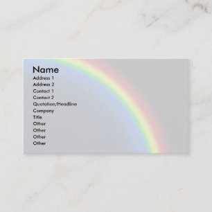 Regenboog op zwart visitekaartje