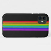 Regenboog op zwarte iPhone 5 Hoesje (Achterkant (horizontaal))