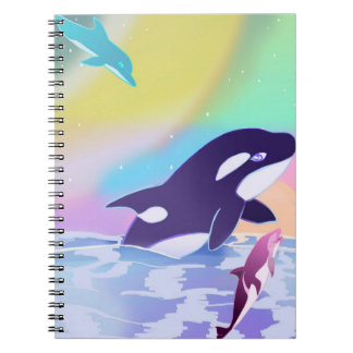 Regenboog Orca's en Dolfijnen DCLHeart Terug naar  Notitieboek