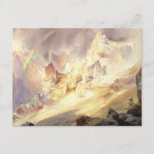 Regenboog over de Grand Canyon van de geelsteen Briefkaart