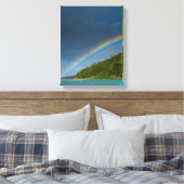 Regenboog over het eiland, Amerikaans-Samoa Canvas Afdruk (Insitu (Slaapkamer))