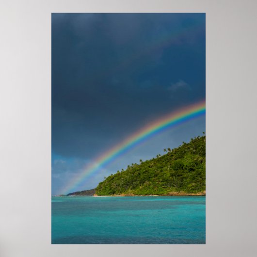 Regenboog over het eiland, Amerikaans-Samoa Poster (Voorkant)