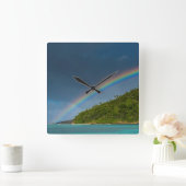 Regenboog over het eiland, Amerikaans-Samoa Vierkante Klok (Huis)