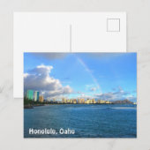 Regenboog over het Honolulu-Briefkaart Briefkaart (Voorkant / Achterkant)