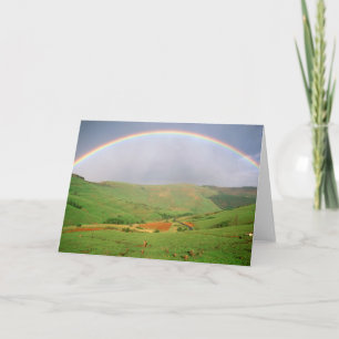Regenboog over Hills, Oost-Kaapstad, Zuid-Afrika Feestdagen Kaart