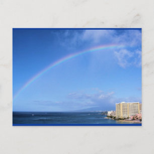 Regenboog over Honolulu, Hawaii Briefkaart