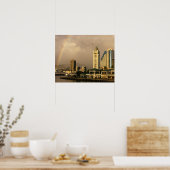 Regenboog over Honolulu, Hawaii, VS 2 Poster (Keuken)