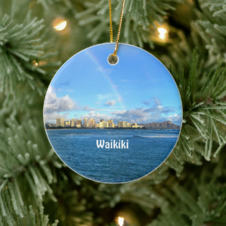 Regenboog over Waikiki Ceramic Ornament