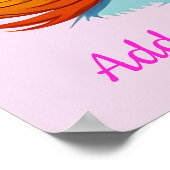 Regenboog Paard Aanpasbaar Poster (Hoek)