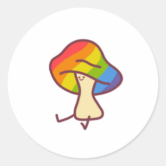 Regenboog Paddenstoel Sticker