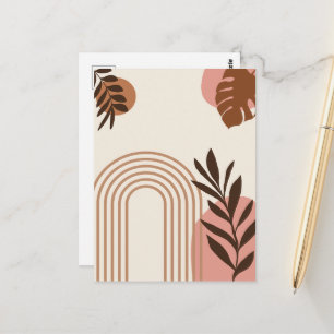 Regenboog Palmblad Zon, Boho Abstract Geometrische Briefkaart