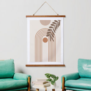 Regenboog Palmblad Zon, Boho Abstract Geometrische Hangend Wandkleed