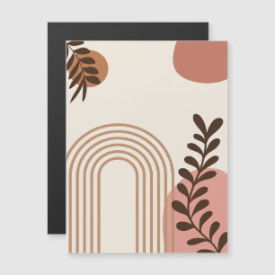 Regenboog Palmblad Zon, Boho Abstract Geometrische Magnetische Uitnodiging