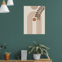 Regenboog Palmblad Zon, Boho Abstract Geometrische