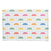 Regenboog Paraplu's Regenachtige Dag Parade Collec Kussensloop (Voorkant-Links)