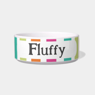 Regenboog pastel kleuren retro verticale strepen voerbakje