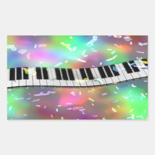 Regenboog piano stickers