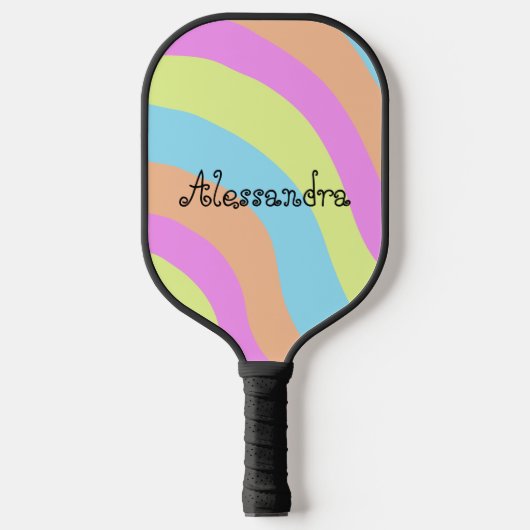 Regenboog Pickleball Paddle (Voorkant)