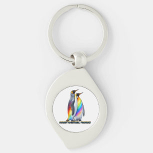 Regenboog Pinguïn Pride – Sta Samen Trots Sleutelhanger
