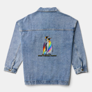 Regenboog Pinguïn Pride Staan Samen Denim Jacket
