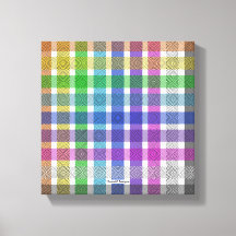 Regenboog Plaid - Canvasprint