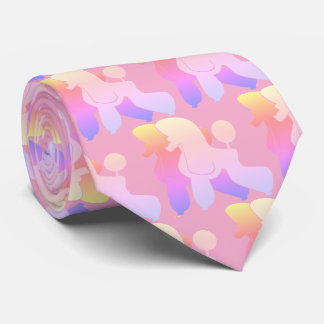 Regenboog Podel hond grafisch patroon  Stropdas