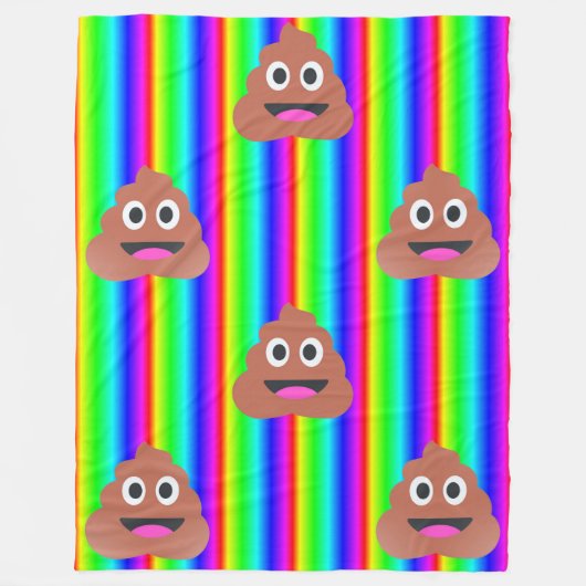 regenboog poep emoji deken (Voorkant)