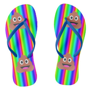Regenboog poep emoji schoenen teenslippers sandale