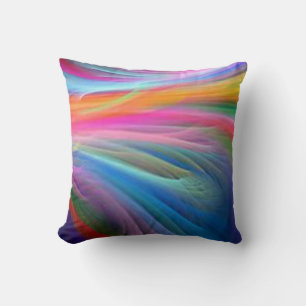 Regenboog polyester gooi kussen. kussen