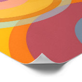 Regenboog Pop Cirkels Kleurrijk Retro Plezier Modi Poster (Hoek)