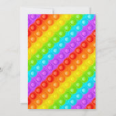 Regenboog Pop Het Fidget Speelgoed Verjaardagsfees Bedankkaart (Achterkant)