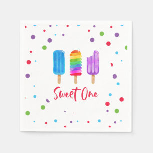 Regenboog Pop Sweet One 1e verjaardag Servet