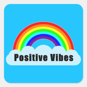 REGENBOOG - Positieve Vibes Vierkante Sticker