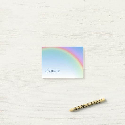 Regenboog Post-it® Notes (Op bureau)