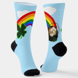 Regenboog Pot met Goud St. Patrick's Dag Sokken
