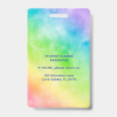 Regenboog potloden foto Student ID Badge (Back)