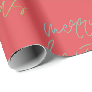 Regenboog Prettig Kerstfeest Mooie Rode Kers Cadeaupapier