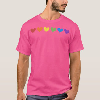 Regenboog Pride Harten T-shirt