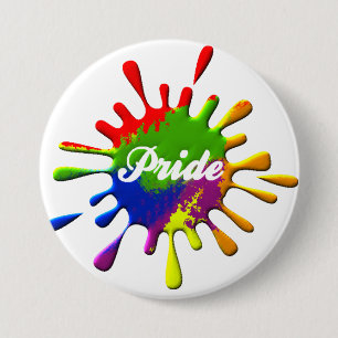 Regenboog Pride Regenboogvlag Spetterende Pride Ronde Button 7,6 Cm