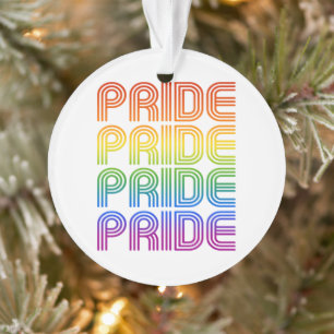 Regenboog Pride Retro Ornament