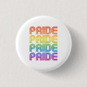 Regenboog Pride Retro Ronde Button 3,2 Cm (Voorkant)