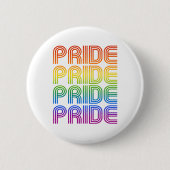 Regenboog Pride Retro Ronde Button 5,7 Cm (Voorkant)