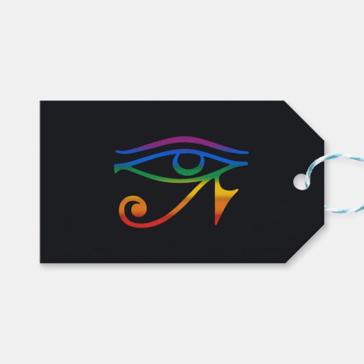 Regenboog Pride Vlag Cadeaulabel (Voorkant (Horizontaal))