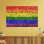 Regenboog pride vlag canvas afdruk (Insitu (Woonkamer))