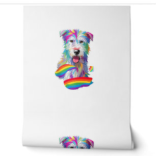 Regenboog Pride Vlag Ierse Wolfshond Hondenliefheb Behang