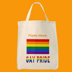 Regenboog Pride Vlag Oranje Persoonlijk Tote Bag