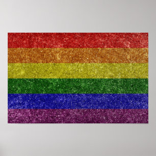 Regenboog pride vlag poster